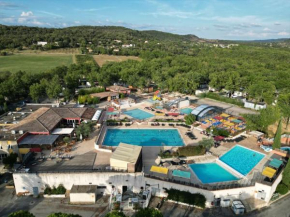 Mobil home climatisé 6pers. 3CH camping domaine de chaussy 5* Ardèche